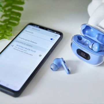 Intenso T315AE In-ear Bluetooth Handsfree Ακουστικά με Θήκη Φόρτισης Μπλε