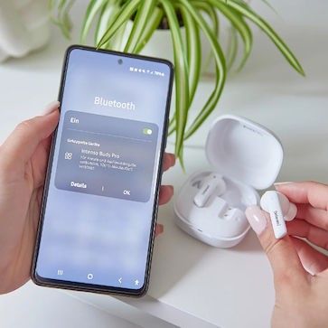 Intenso T502HAE In-ear Bluetooth Handsfree Ακουστικά με Θήκη Φόρτισης Λευκά