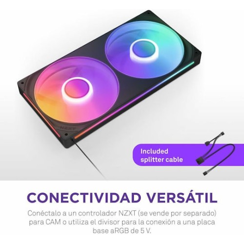 NZXT F280 RGB Core Case Fan με Σύνδεση 4-Pin PWM / 4-pin NZXT RGB