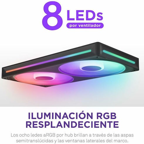 NZXT F280 RGB Core Case Fan με Σύνδεση 4-Pin PWM / 4-pin NZXT RGB