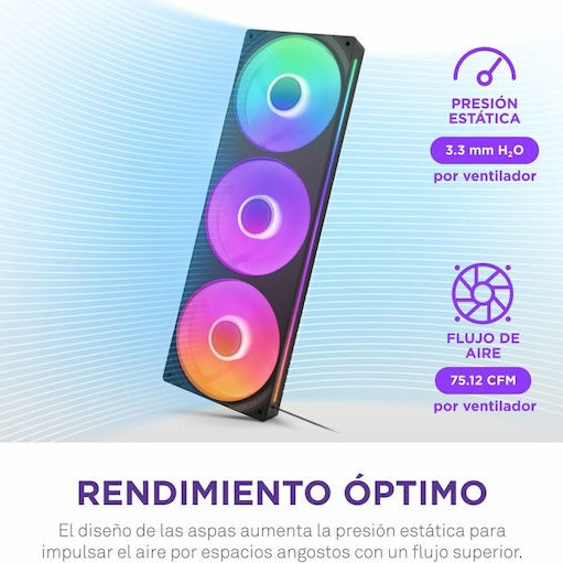 NZXT F360 RGB Core Case Fan με Σύνδεση 4-Pin PWM / 4-pin NZXT RGB