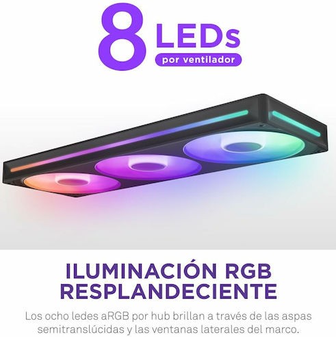 NZXT F360 RGB Core Case Fan με Σύνδεση 4-Pin PWM / 4-pin NZXT RGB