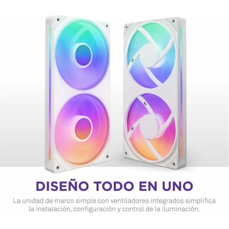 NZXT RF-U24HF-W1 Case Fan 240mm με ARGB Φωτισμό και Σύνδεση 4-Pin PWM / 4-pin NZXT RGB Λευκό