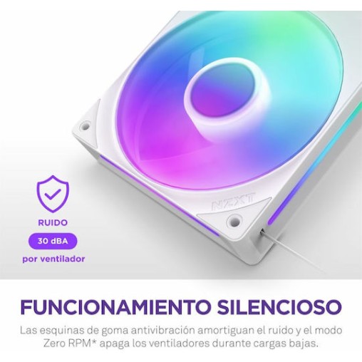 NZXT F360 RGB Core Case Fan με Σύνδεση 4-Pin PWM / 4-pin NZXT RGB Λευκό