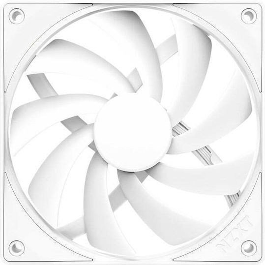 NZXT F120Q Case Fan με Λευκό Φωτισμό και Σύνδεση 4-Pin PWM Λευκό
