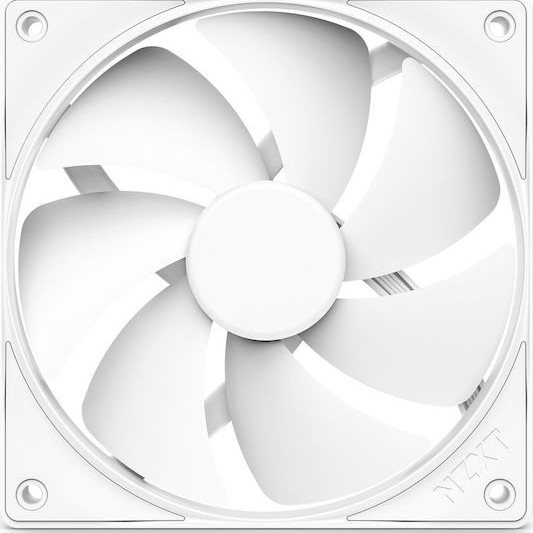 NZXT F120P Case Fan με Λευκό Φωτισμό και Σύνδεση 4-Pin PWM Λευκό