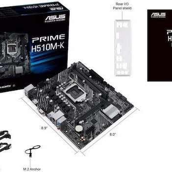 Asus PRIME H510M-K Motherboard Micro ATX με Intel 1200 Socket 90MB17N0-M0EAY0