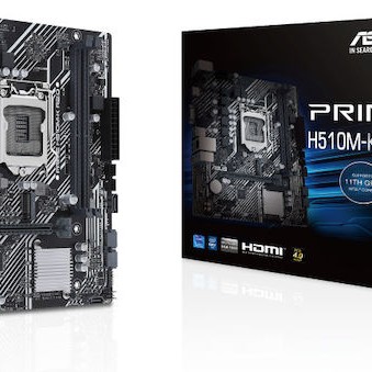 Asus PRIME H510M-K rev. 2.0 Motherboard Micro ATX με Intel 1200 Socket 90MB1E80-M0EAY0