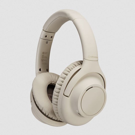 Audio Technica ATH-S300BT Ασύρματα / Ενσύρματα Over Ear Ακουστικά με 90 ώρες Λειτουργίας και Quick Charge Λευκά