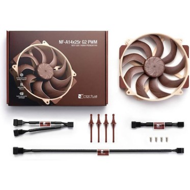 Noctua NF-A14X25R G2 PWM Case Fan 140mm με Σύνδεση 4-Pin Καφέ