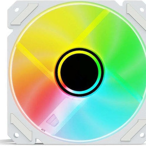 Sharkoon Shark Mirror Case Fan 120mm με ARGB Φωτισμό και Σύνδεση 4-Pin PWM Λευκό