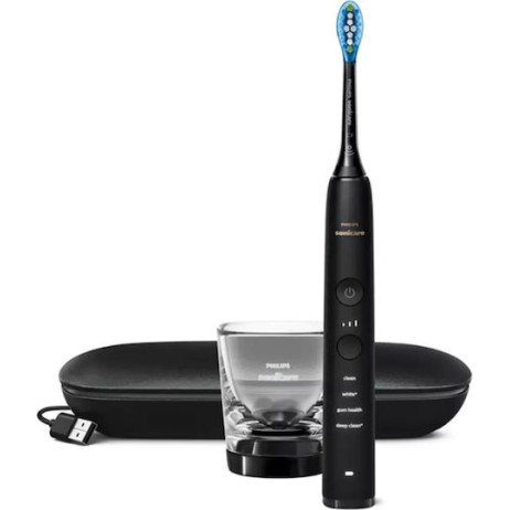 Philips Sonicare DiamondClean 9000 Ηλεκτρική Οδοντόβουρτσα με Αισθητήρα Πίεσης και Θήκη Ταξιδίου Μαύρη