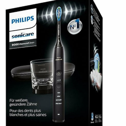 Philips Sonicare DiamondClean 9000 Ηλεκτρική Οδοντόβουρτσα με Αισθητήρα Πίεσης και Θήκη Ταξιδίου Μαύρη