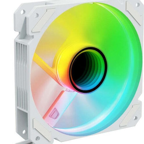 Sharkoon SHARK Mirror RGB PWM Case Fan 120mm με Σύνδεση 4-Pin Λευκό