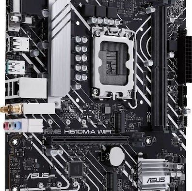Asus PRIME H610M-A WIFI Motherboard Micro ATX με Intel 1700 Socket 90MB1G00-M0EAY0