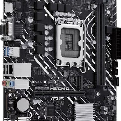 Asus Prime H610M-D Motherboard Micro ATX με Intel 1700 Socket 90MB1G80-M0EAY0