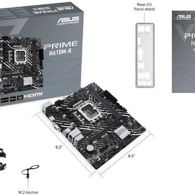 Asus Prime H610M-K Motherboard Micro ATX με Intel 1700 Socket
