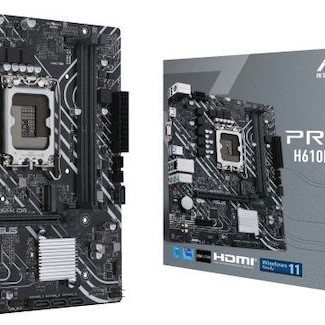 Asus Prime H610M-K D4 Motherboard Micro ATX με Intel 1700 Socket 90MB1A10-M0EAY0