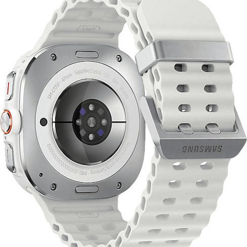 Samsung Galaxy Watch Ultra Titanium 47mm Αδιάβροχο με eSIM και Παλμογράφο (Titanium White)