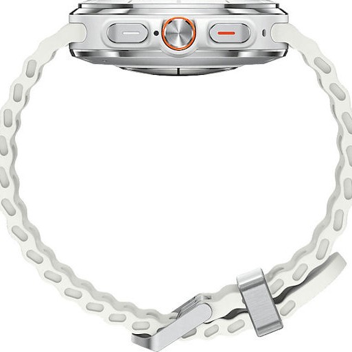 Samsung Galaxy Watch Ultra Titanium 47mm Αδιάβροχο με eSIM και Παλμογράφο (Titanium White)