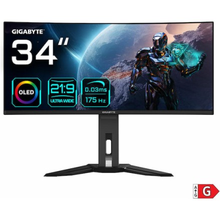 Gigabyte MO34WQC Ultrawide QD-OLED HDR Curved Monitor 34