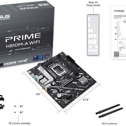 Asus Prime H810M-A WIFI Motherboard Micro ATX με Intel 1851 Socket 90MB1KJ0-M0EAY0