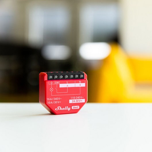 Shelly 1pm Gen3 Ενδιάμεσος Διακόπτης