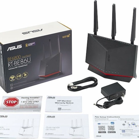 Asus RT-BE86U v1 Ασύρματο Router Wi‑Fi 7 με 5 Θύρες Ethernet