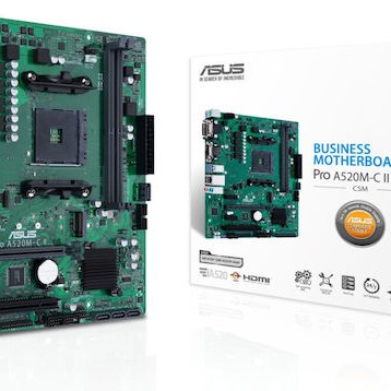 Asus Pro A520M-C II/CSM Motherboard Micro ATX με AMD AM4 Socket 90MB18F0-M0EAYC