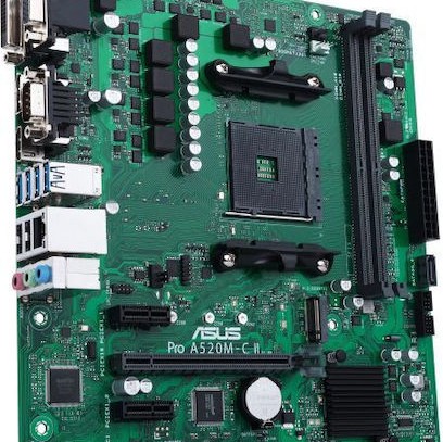 Asus Pro A520M-C II/CSM Motherboard Micro ATX με AMD AM4 Socket 90MB18F0-M0EAYC
