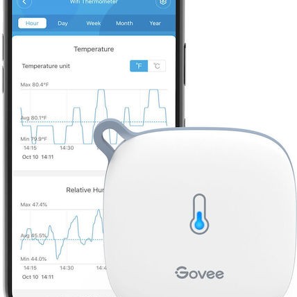 Govee Θερμόμετρo & Υγρασιόμετρo Επιτοίχιο / Επιτραπέζιο
