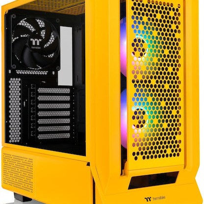 Thermaltake Ceres 350 MX Midi Tower Κουτί Υπολογιστή με Πλαϊνό Παράθυρο και RGB Φωτισμό Bumblebee