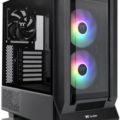 Thermaltake Ceres 350 MX Midi Tower Κουτί Υπολογιστή με Πλαϊνό Παράθυρο και RGB Φωτισμό Bumblebee