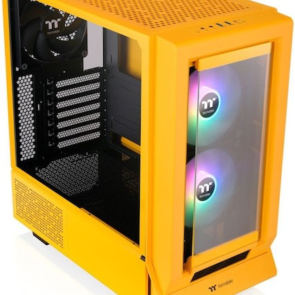 Thermaltake Ceres 350 MX Midi Tower Κουτί Υπολογιστή με Πλαϊνό Παράθυρο και RGB Φωτισμό Bumblebee
