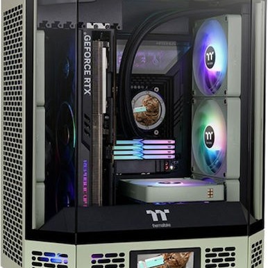 Thermaltake The Tower 600 Midi Tower Κουτί Υπολογιστή με Πλαϊνό Παράθυρο Πράσινο