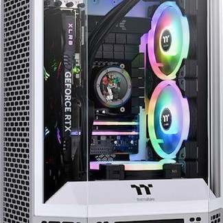 Thermaltake The Tower 300 Micro Tower Κουτί Υπολογιστή με Πλαϊνό Παράθυρο και RGB Φωτισμό Limestone