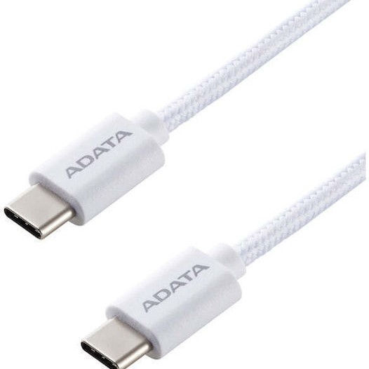 Adata USB 2.0 Cable USB-C male - USB-C 100W Λευκό 1m (CACC-100PN-WH)