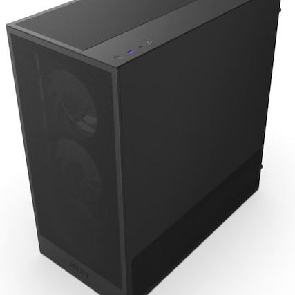 NZXT H5 (2024) Flow Midi Tower Κουτί Υπολογιστή με Πλαϊνό Παράθυρο και RGB Φωτισμό Μαύρο