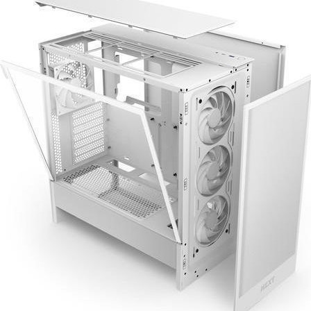 NZXT H5 Flow RGB Midi Tower Κουτί Υπολογιστή Λευκό