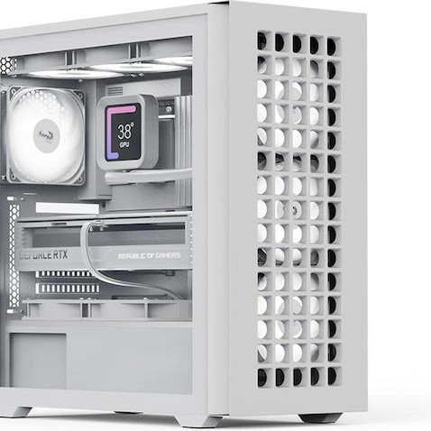 Aerocool D502A V1 Gaming Midi Tower Κουτί Υπολογιστή με Πλαϊνό Παράθυρο Λευκό
