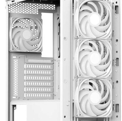 Aerocool D502A V1 Gaming Midi Tower Κουτί Υπολογιστή με Πλαϊνό Παράθυρο Λευκό