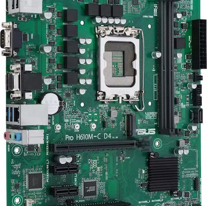Asus Pro H610M-C D4-CSM Motherboard Micro ATX με Intel 1700 Socket 90MB1A30-M0EAYC