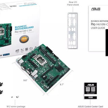 Asus Pro H610M-C D4-CSM Motherboard Micro ATX με Intel 1700 Socket 90MB1A30-M0EAYC