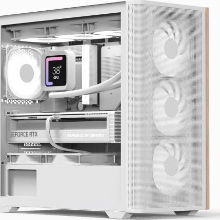 Aerocool D301A V2 Gaming Mini Tower Κουτί Υπολογιστή με Πλαϊνό Παράθυρο και RGB Φωτισμό Λευκό
