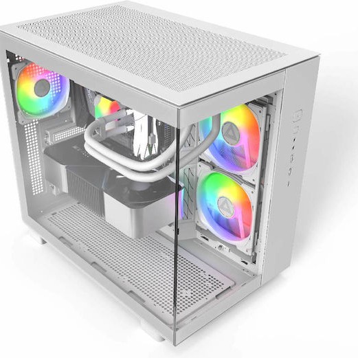 Montech King 65 Pro Gaming Midi Tower Κουτί Υπολογιστή με Πλαϊνό Παράθυρο και RGB Φωτισμό Λευκό