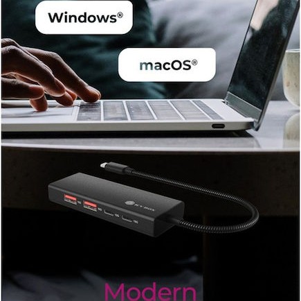 Icy Box USB 3.2 Hub 5 Θυρών με σύνδεση USB-C