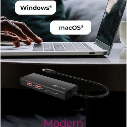 Icy Box USB 3.2 Hub 5 Θυρών με σύνδεση USB-C