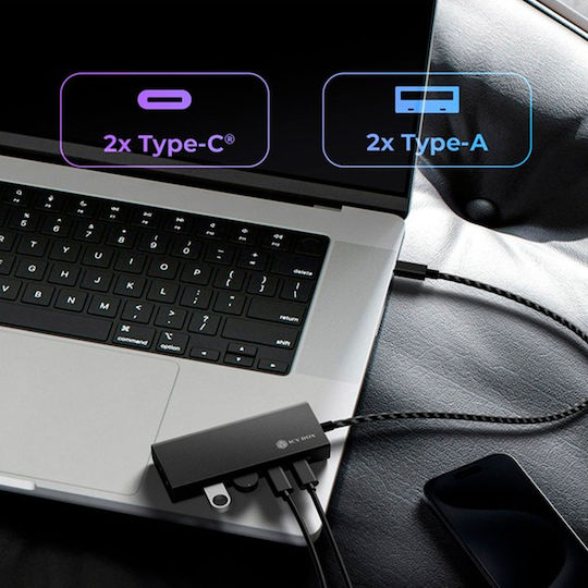 Icy Box USB 3.2 Hub 5 Θυρών με σύνδεση USB-C