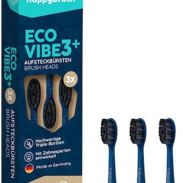 Happy Brush Eco Vibe Ανταλλακτικές Κεφαλές για Ηλεκτρική Οδοντόβουρτσα 3τμχ