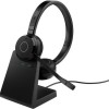 Jabra Evolve 65 TE Link 390a MS Stereo Stand Ασύρματα On Ear Multimedia Ακουστικά με μικρόφωνο και σύνδεση Bluetooth / USB-A